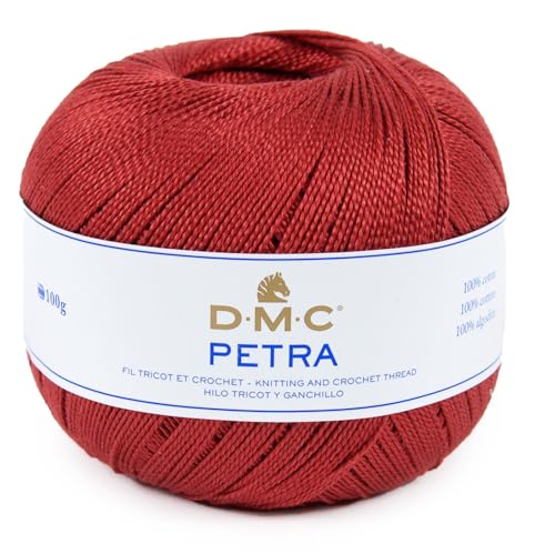 DMC Petra Crochet Cotton Thread - Size 5 (Dark Red...