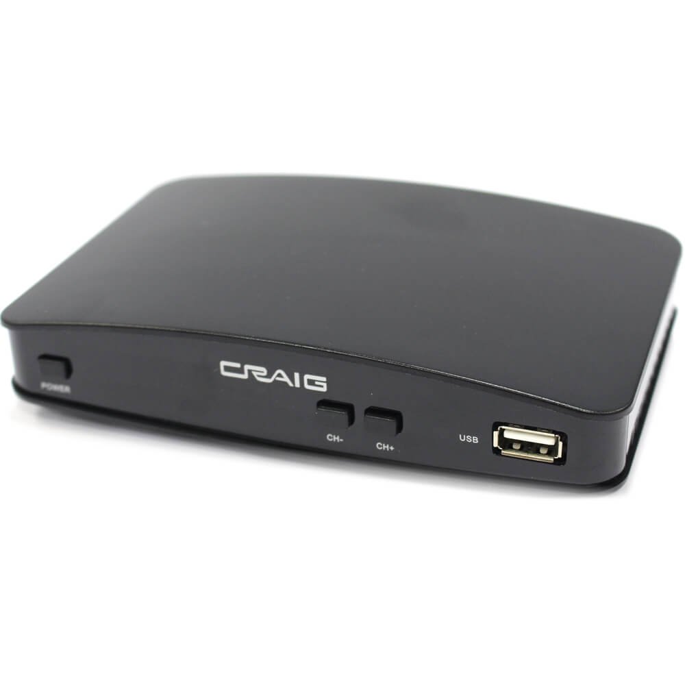 Rear view of the Craig Electronics CVD508 Digital to Analog Broadcast Converter showing all input and output ports.