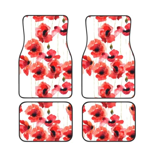 Alfombrillas de coche que no se mueven juego de neopreno floral contra manchas y suciedad