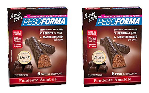 Pesoforma Barrette Dark Fondente Amabile 12 pezzi