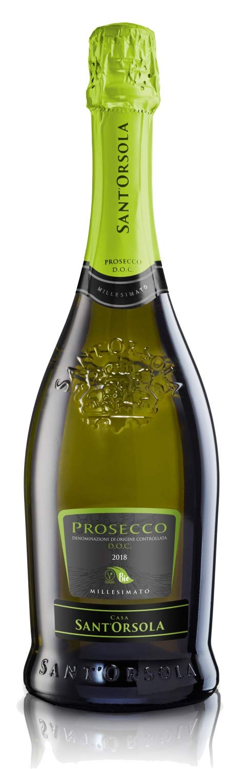 Sant'Orsola - Prosecco D.O.C. Millesimato Biologico, da Uva Glera, Gusto Fresco con Note Minerali, 6x750 ml