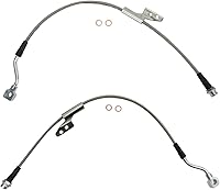 TRQ Stainless Steel Front Performance Brake Hose Kit for Chevy C1500 C2500 Suburban Tahoe GMC Yukon 1988-2000