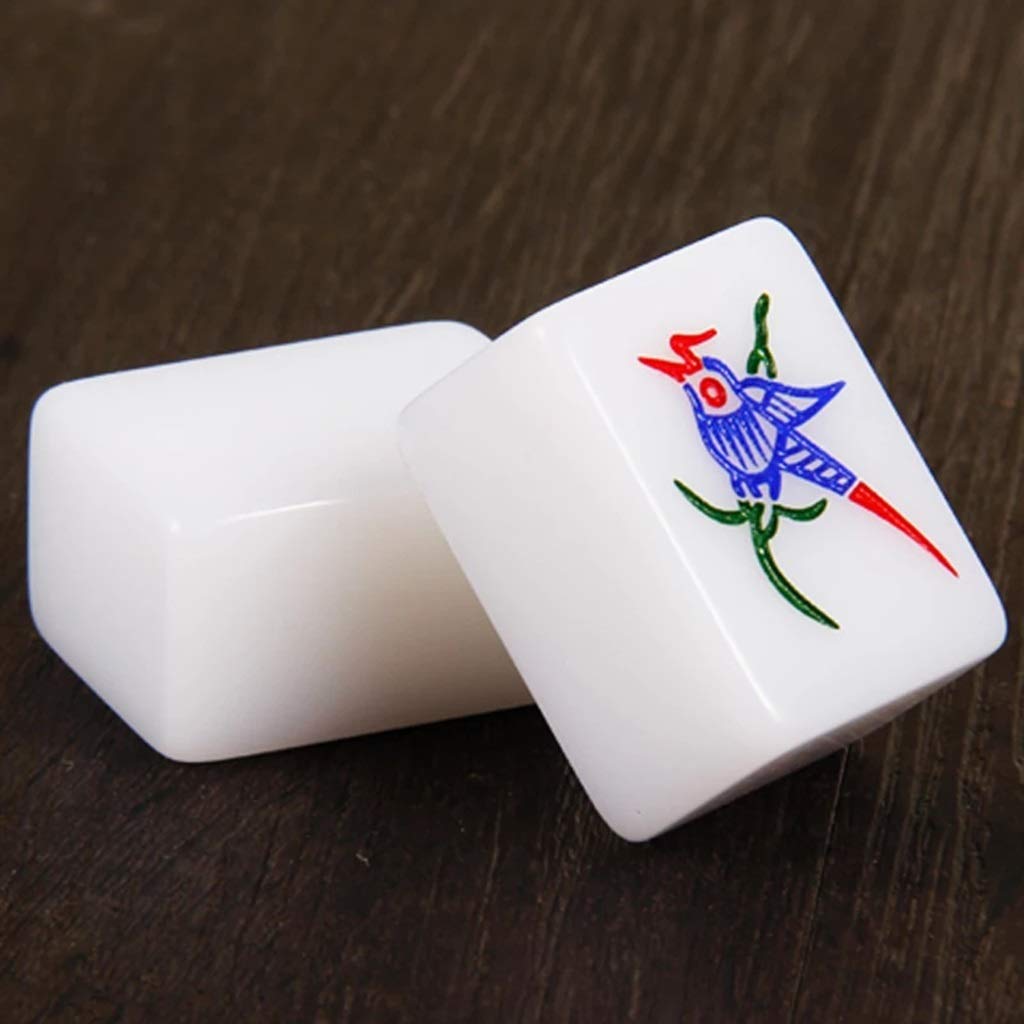 Magnetyczny chiński mahjong, gra planszowa, gry karciane, 144 chińskie tradycyjne gry mahjong do rąk, 40, biały Wiele wyborów na imprezę, rozrywka (kolor: B, rozmiar: # 40)