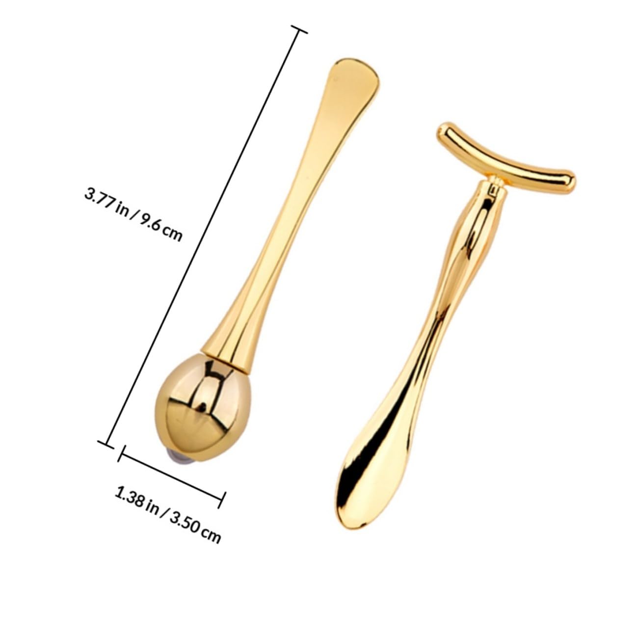 Rodillo Compacto de Zinc Ojos Masaje de para Dorado de Aleación y Funcional para Reducir Edema Kit Adecuado de Cuidado Facial para Mujeres