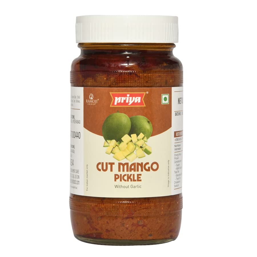 Buy Priya Cut Mango Pickle without Garlic, 500g Authentic Telugu
