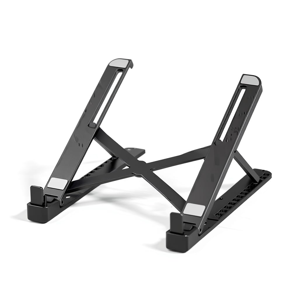 Laptop Bracket | Aluminum Alloy Heat Dissipation & Height Adjustment Desktop Stand for Desktop, Phone, Tablet | Portable 28cm Foldable 13-Speed | Lightweight 215g 9 51O9gvq13TL. SL1024