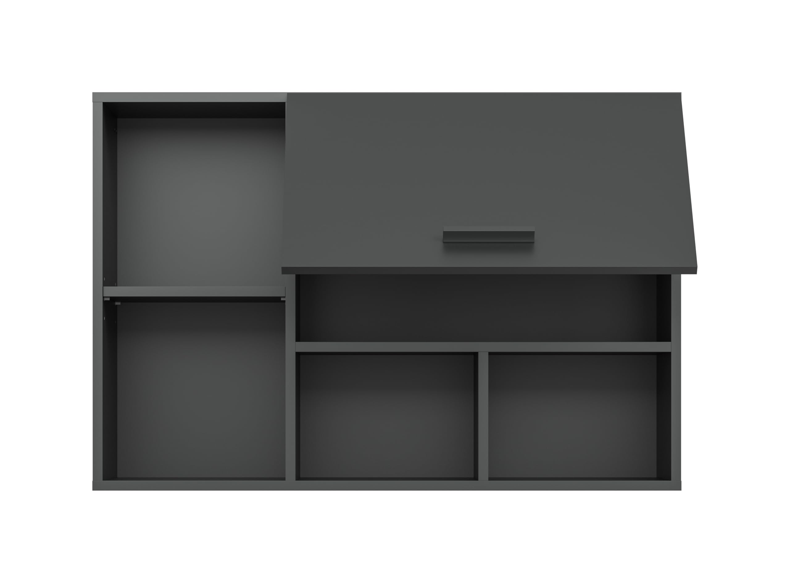 xonox.home – Hängeschrank Free 95x64x34 cm in anthrazit Nachbildung – Wandschrank für Bad, Küche oder Hauswirtschaftsraum – Kompakter Oberschrank mit Stauraum – modern & pflegeleicht