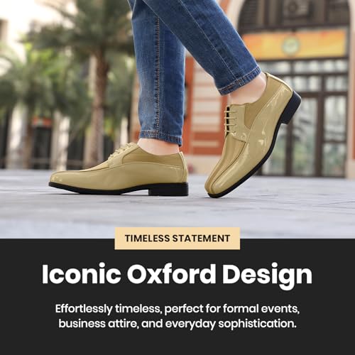 Image of Viotti 179, Casual Dress Oxford Shoes for Men, Satin Striped Lace-Ups, Men's Business Casual Leather & Satin Shoe, for All Formal Occasions