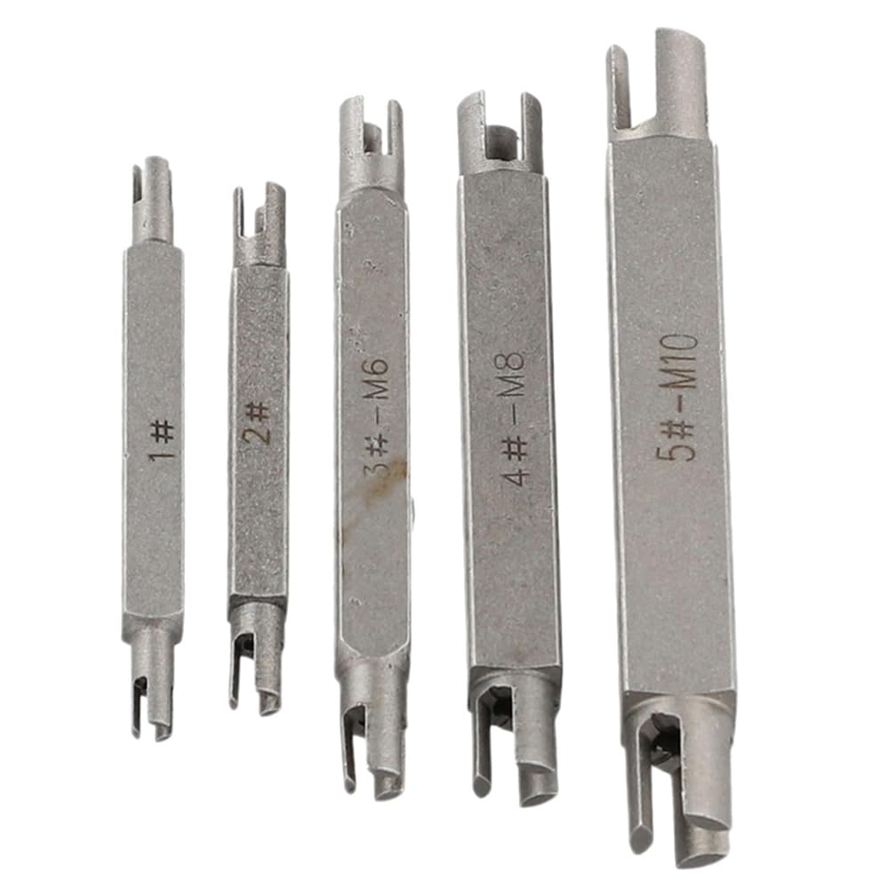 Ehwisbe Double Head Hex Removal Tool- M10 Tap Extractor Set(5Pcs) For Broken Screws