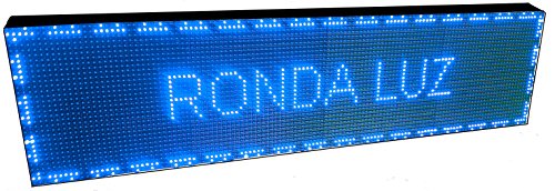CARTEL LED PROGRAMABLE LETRERO LED PROGRAMABLE PANTALLA LED PROGRAMABLE (128 * 32 cm, AZUL) ROTULO LED PROGRAMABLE CARTEL ELECTRÓNICO ANUNCIA TU NEGOCIO/PROGRAMMABLE LED PANEL BANDEROLA LED