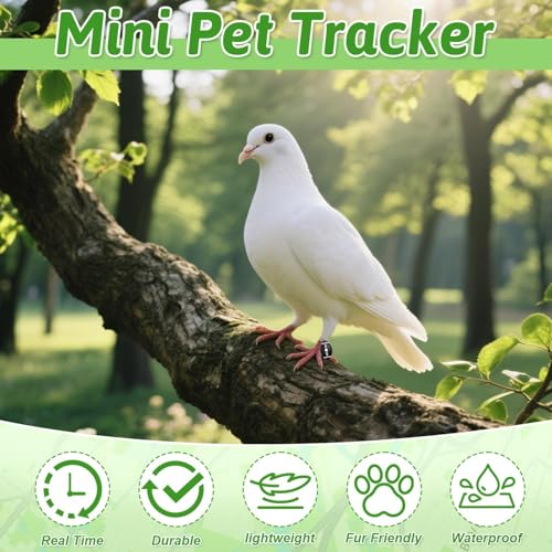 Vibbang Mini GPS Tracker Katze, GPS Tracker Hund mit iOS, Hundetracker ohne ABO, Tractive Cat Mini, Gepäckortung, Katzentracker für Haustiere & Habseligkeiten
