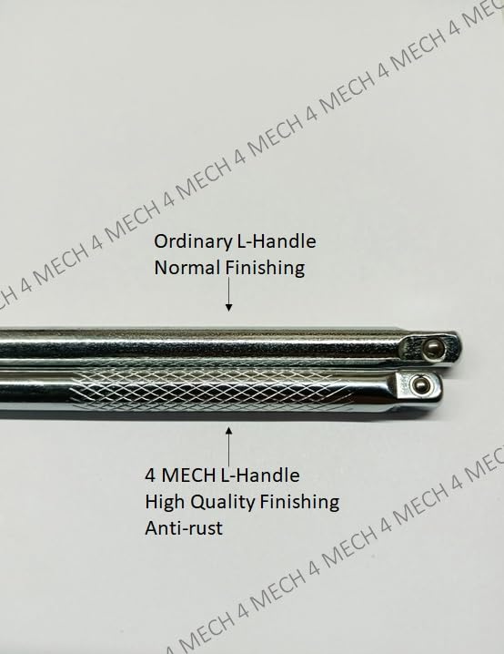 Image of L Handle with 8mm 9mm 10mm 11mm and 12mm Hex Socket, 1 /4 inch Drive L-Handle with 8, 9, 10, 11 12mm Sockets, Anti-rust Properties