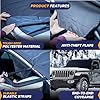 EcoNour Jeep Windshield Snow Cover | Durable 600D Oxford Fabric Winter Car | Windshield Ice Cover for Jeep Wrangler, Bronco, Gladiators | X-Small #3