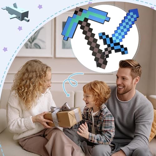 foam sword and pickaxe set kids role play toys for halloween cosplay video game parties