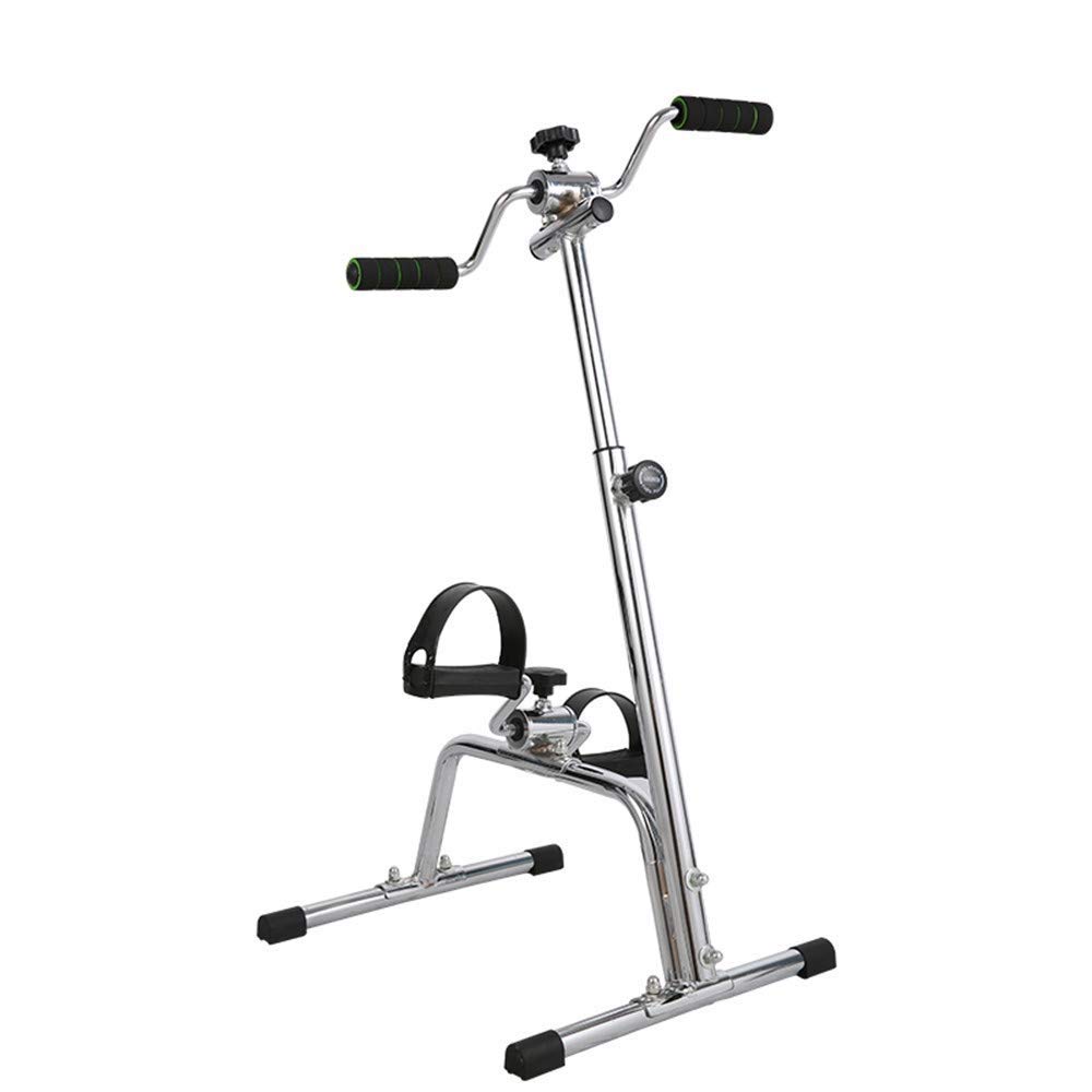 Bicicletta per riabilitazione stepper, attrezzatura per riabilitazione con corsa regolabile, pedaliera portatile superiore e inferiore, bici per esercizi per braccia e gambe per anziani e anziani