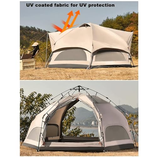 Carpa portátil grande pop-up para 4 a 8 personas, impermeable miniatura 3