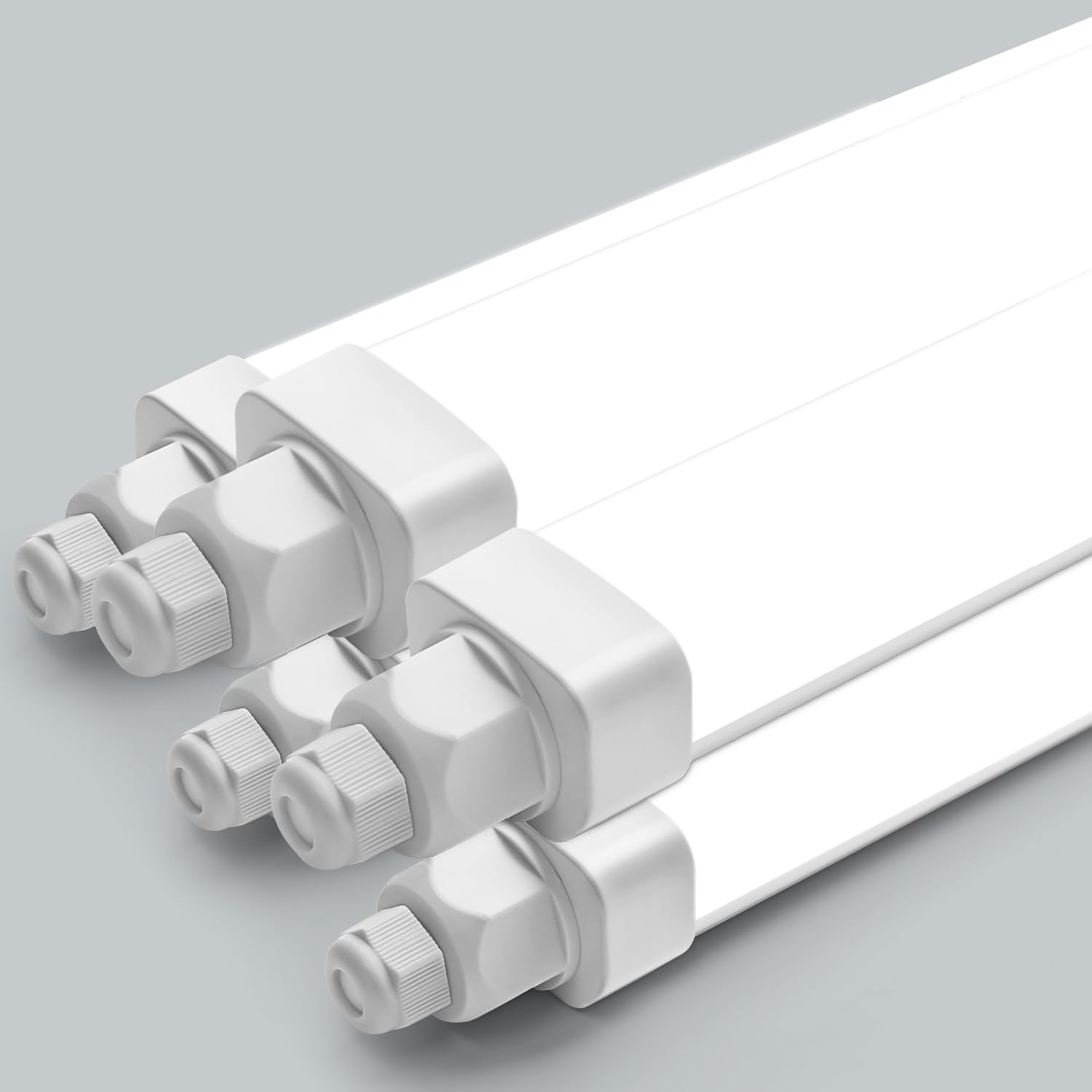 DXLIGHTING LED Feuchtraumleuchte IP65 Kellerlampe, Verknüpfbar Feuchtraumlampe für Büro Keller Werkstatt Garage, 4000K Neutralweiß