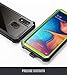 Galaxy A20 Rugged Clear Case, Galaxy A30 Case, Poetic Full-Body Hybrid Shockproof Bumper Cover, Built-in-Screen Protector, Guardian Series, Case for Samsung Galaxy A20 / Galaxy A30, Green/Clear