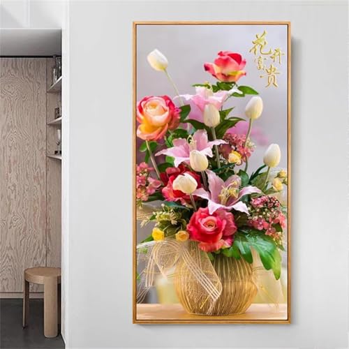 Diamond Painting Hiver 60x120cm | Kit Mosaïque XXL Fleurs de Lys