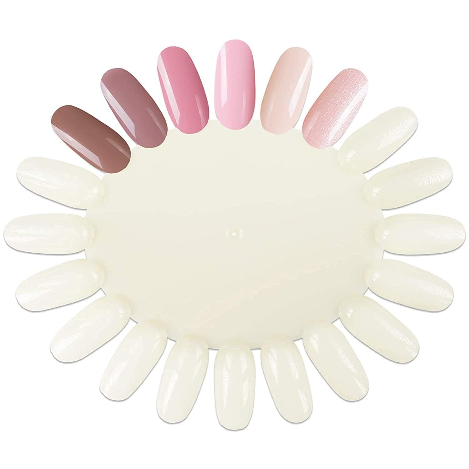 10 Palettes Nail Display Wheel with 20 Nail Tips Each for Nail Art Design Practice, Nail Polish Color Swatches, Gel UV Acrylic Display Board for Salon and DIY Manicure, Nails Art Tools Use-image-4