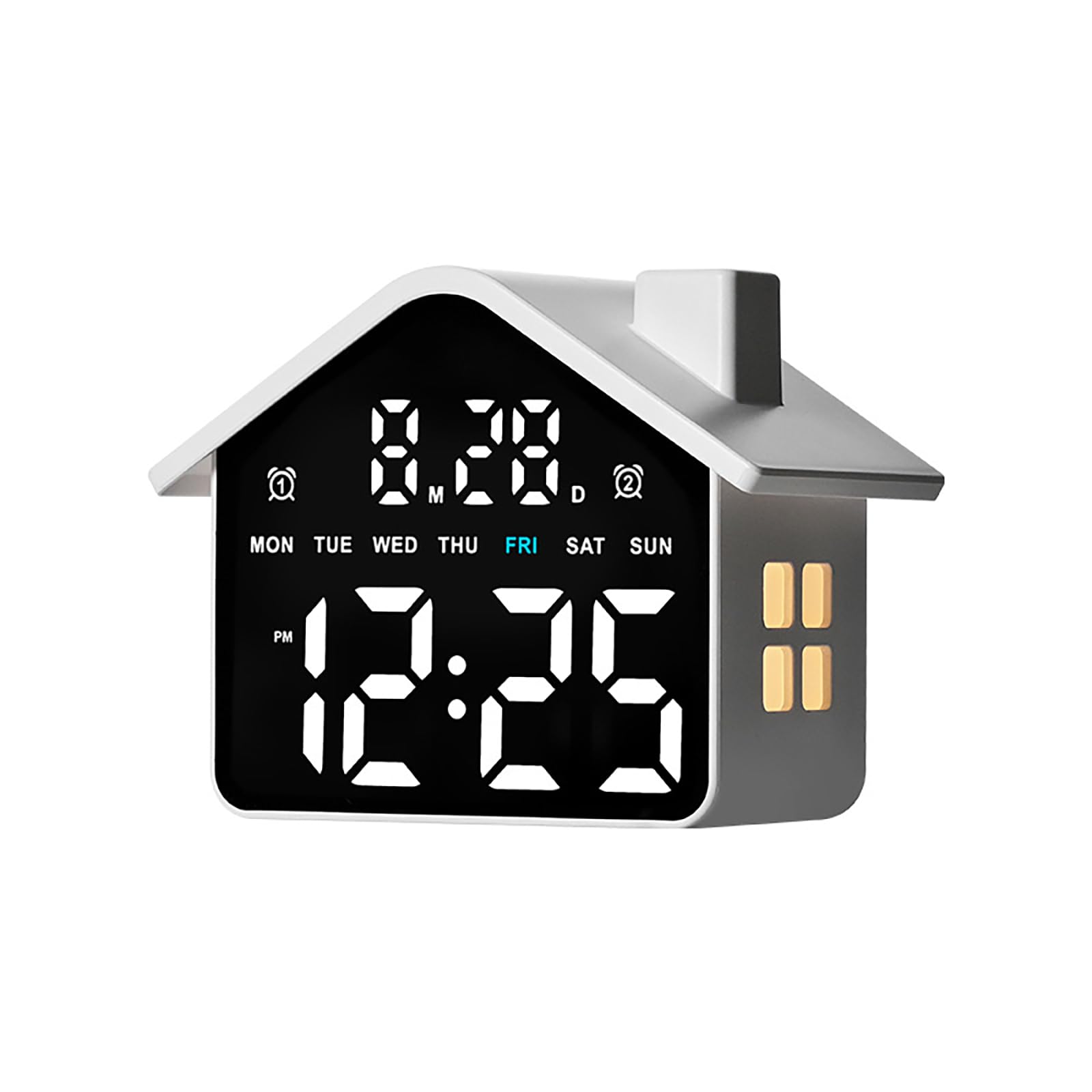 TFAOYS Alarm Clocks for Bedroom Digital Desk Clock for Bedside Nightstand Digital Alarm Clock with Day of Week Duals Alarms