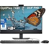 Dell OptiPlex 7420 7000 24 Business All-in-One Desktop Computer, 64GB DDR5 RAM, 1TB PCIe SSD, 14th Gen Intel 14-Core i5-14500T (Beat i7-13700T), 23.8" FHD, WiFi 6, USB-C, DisplayPort, Windows 11 Pro