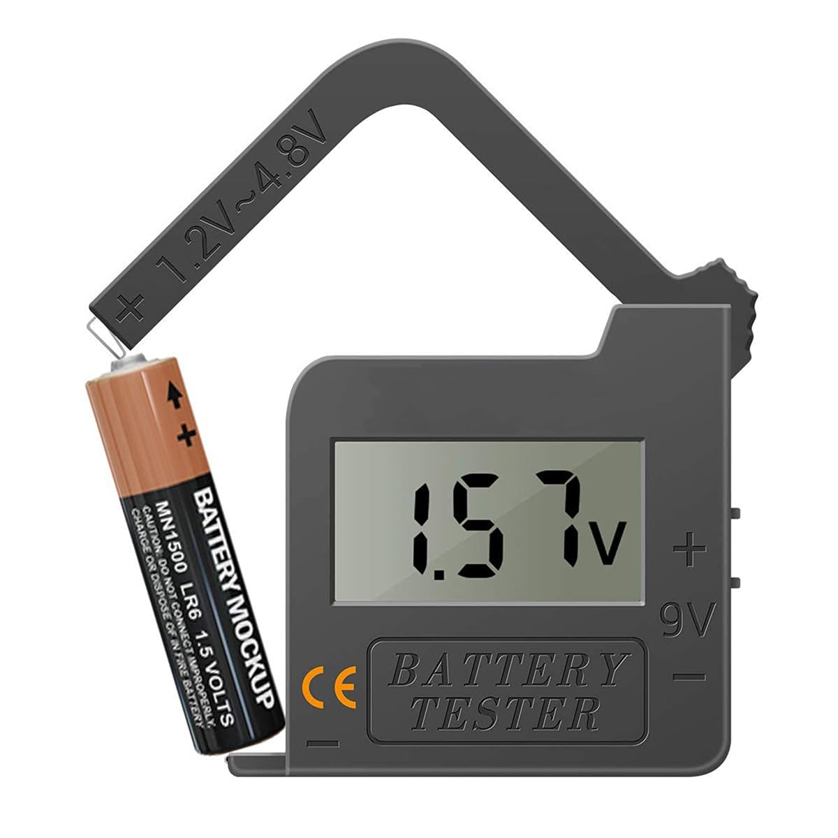 ZORBES® Battery Capacity Tester for AA Battery/AAA Battery/LR44/CR2023/3.7V Lithium Battery, Universal Digital Battery Capacity Tester Battery Checker Battery Tester for Cells Battery Checking Meter