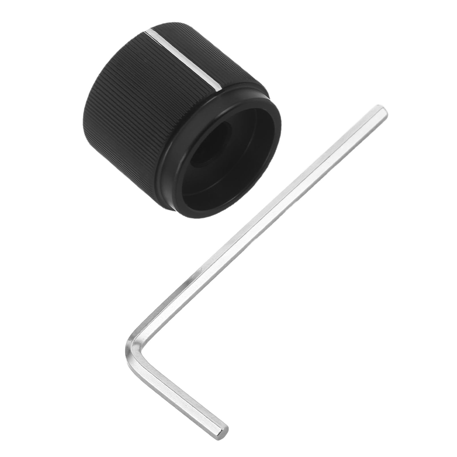 YARNOW Aluminum Alloy Guitar Tone Volume Control Knobs 6mm Shaft Hole with Spanner Black Replacement for Electric Bass Guitar Amplifier