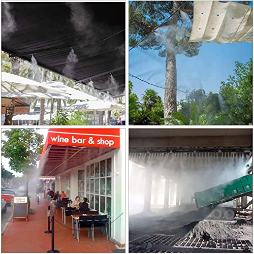 Awpeye WUHUATAOZHUANG50PCS Misting Cooling System 98.4Ft (30M) Misting Line + 50 Brass Mist Nozzles + 50 T-Connectors + 1 Faucet Adapters (3/4") Outdoor Mister thumb #5