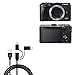 BoxWave Cable Compatible with Canon EOS M6 Mark II - AllCharge 3-in-1 Cable for Canon EOS M6 Mark II - Jet Black