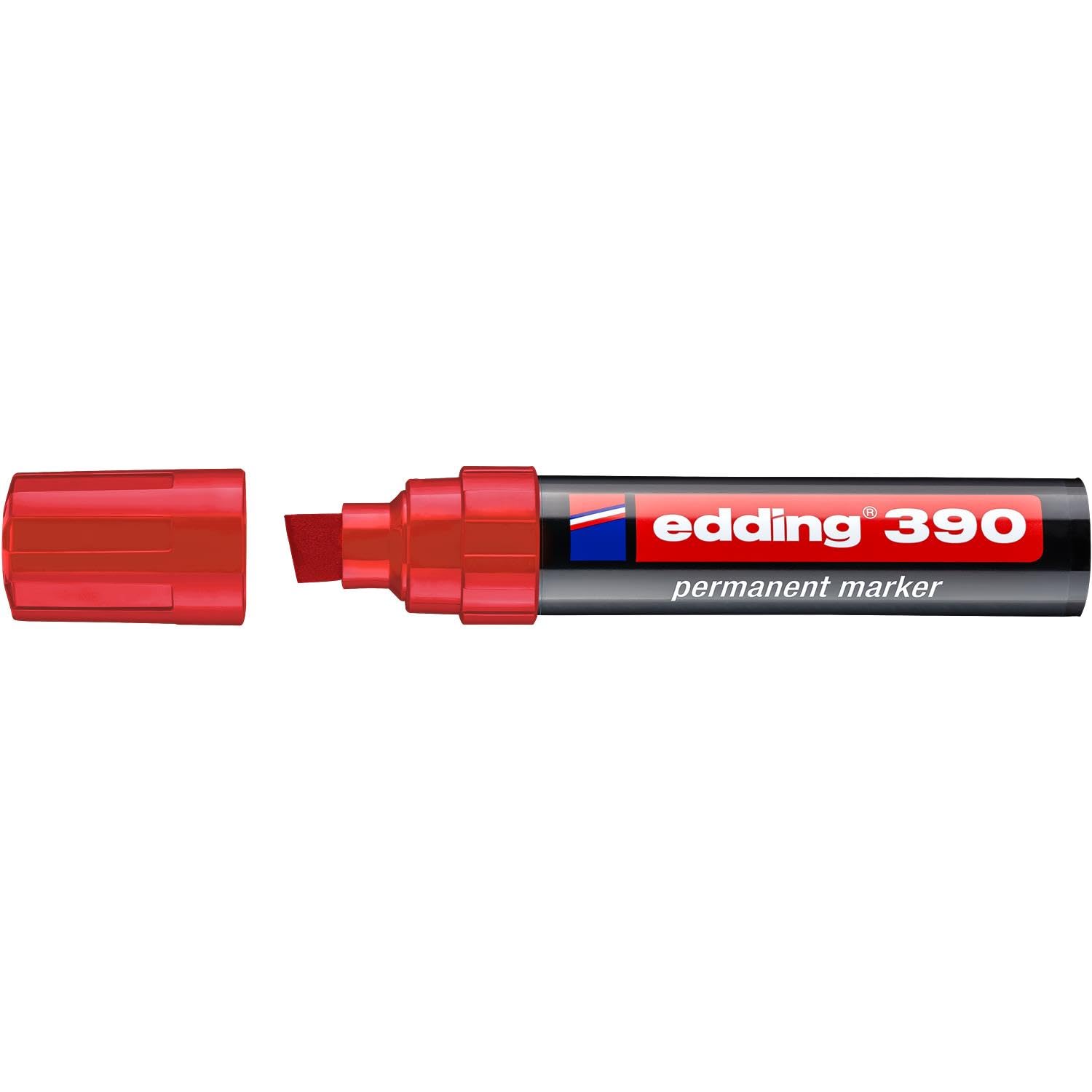 Edding Permanentmarker 390, Rot, Keilspitze, 4-12 mm, 10 Stück