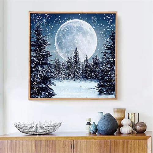 Peinture en diamant paysage de neige pour decoration murale maison