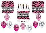 Fabulous BIRTHDAY PARTY Zebra Stripe Cake Balloons Decorations Supplies