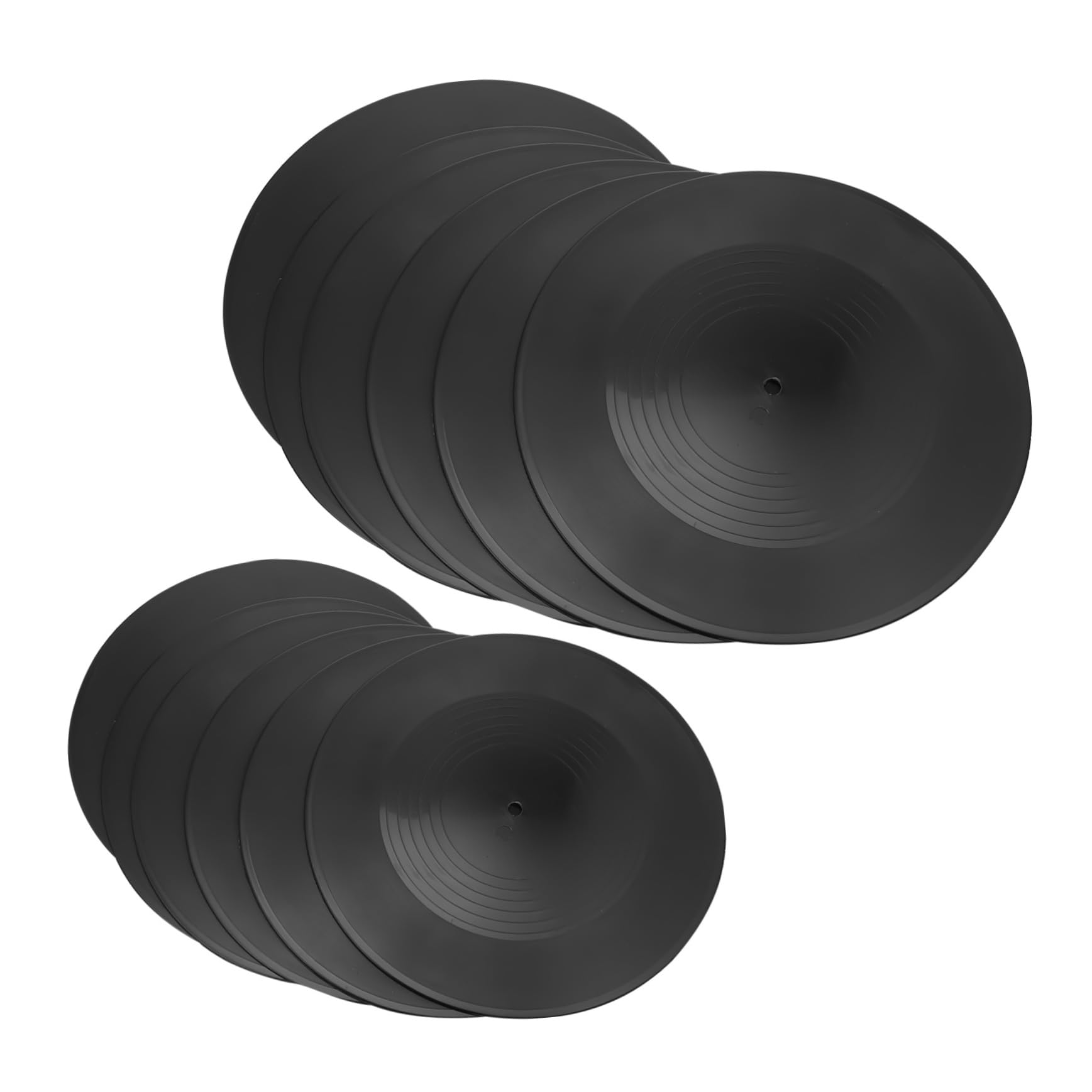 IMIKEYA 12pezzi Dischi in Vinile Decorativi Neri, Decorazioni Parete Artistiche in Stile Retrò per Arredamento Interno di Bar e Caffè