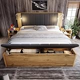 【Cadre de Lit Facile à Monter】: Le cadre de lit est vendu sans matelas et ne nécessite pas de sommier. Il est livré avec des outils et des instructions de montage simples. Les pièces sont clairement étiquetées et faciles à assembler. Le produit est expédié en 4 Colis et peut arriver à des dates différentes. Si des pièces sont manquantes dans votre colis, veuillez contacter le service client.