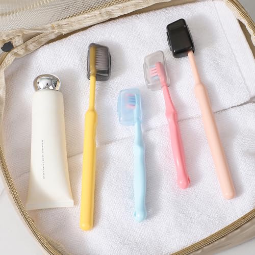 Muslish 20 Pack Toothbrush Covers, Portable Toothbrush Head Cover Caps, Toothbrush Case Protector for Home and Travel, Fits Most Manual and Electric Toothbrushes (Gray)