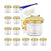 Produktbild MamboCat 12er Set Sturzgläser 125 ml mit goldenem Deckel to 66 inkl. Diamant Gelierzauber Rezeptheft Marmeladengläser Einmachgläser Einweckgläser