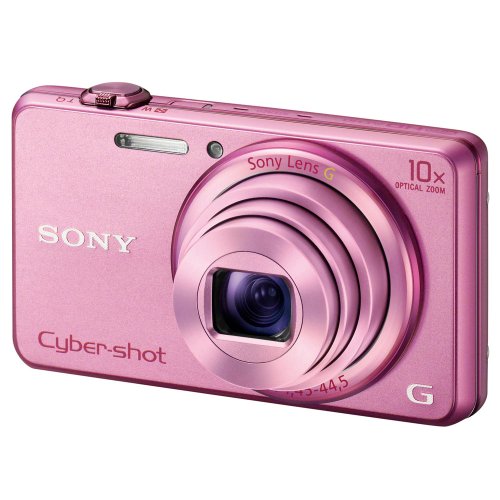 Image of Sony Cyber-Shot DSC-WX200 /PCE32 18.2MP Point-and-Shoot Digital Camera (Pink) with Camera Case