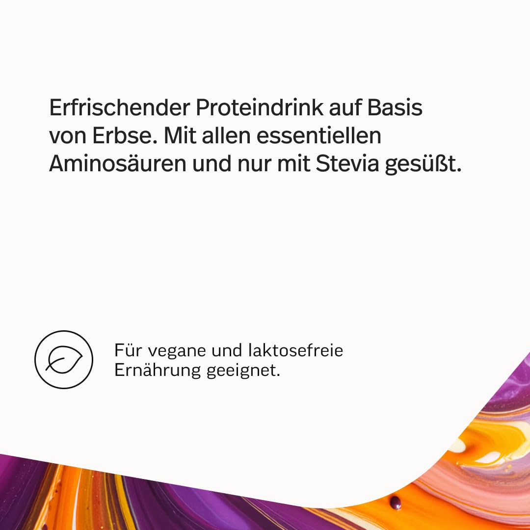edubily® Clear Protein Vegan – 78% Protein aus Erbsen-Hydrolysat – Erfrischend & gut löslich – Laktosefrei - Mit Stevia - Clear Whey Alternative - Laborgeprüft (500 g, Mango Maracuja)