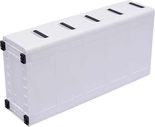 Miniatura 5 de CeRaBuRET Armario de almacenamiento blanco con 5 cajones, organizador de almacenamiento para aparador para niños con ruedas lisas, cajones de