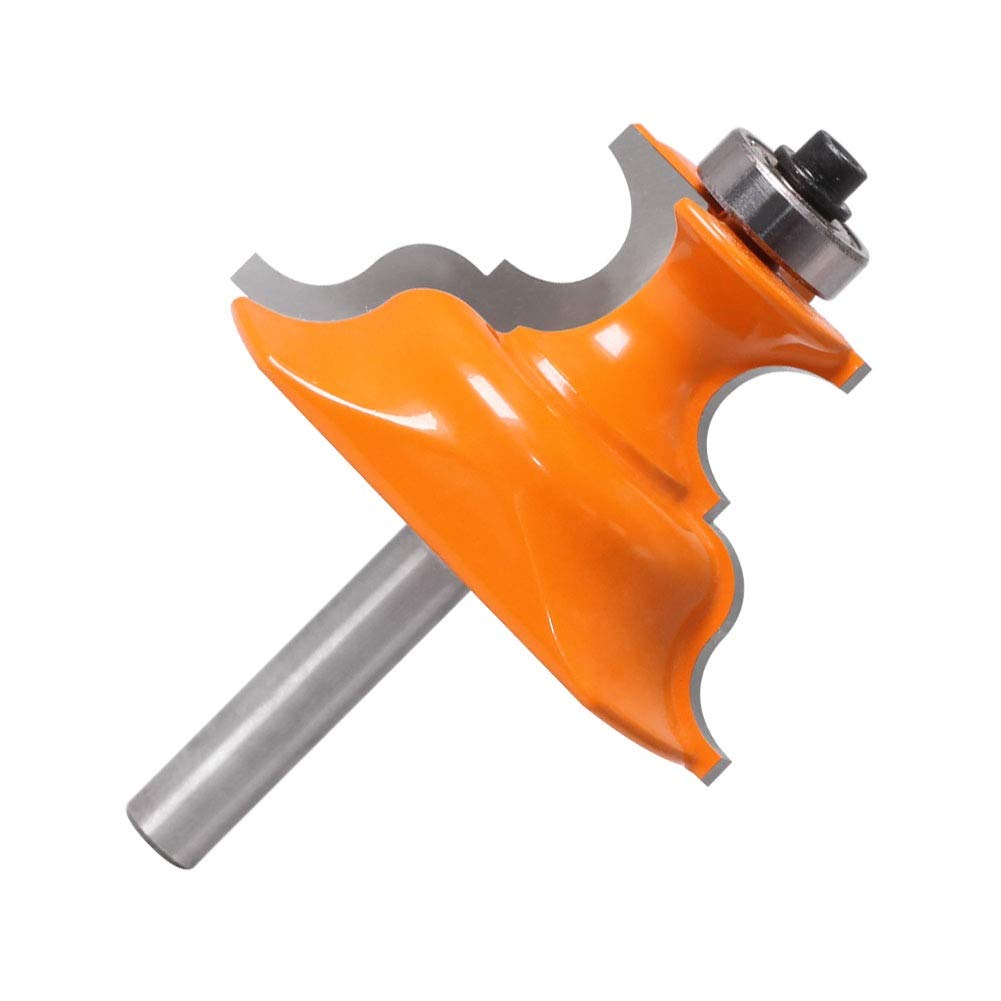 Fresa, Broca enrutadora de base de pedestal, Fresa de moldura arquitectónica de vástago de 8 mm, Herramientas de carpintería de línea superior for puerta de gabinete de carburo de tungsteno