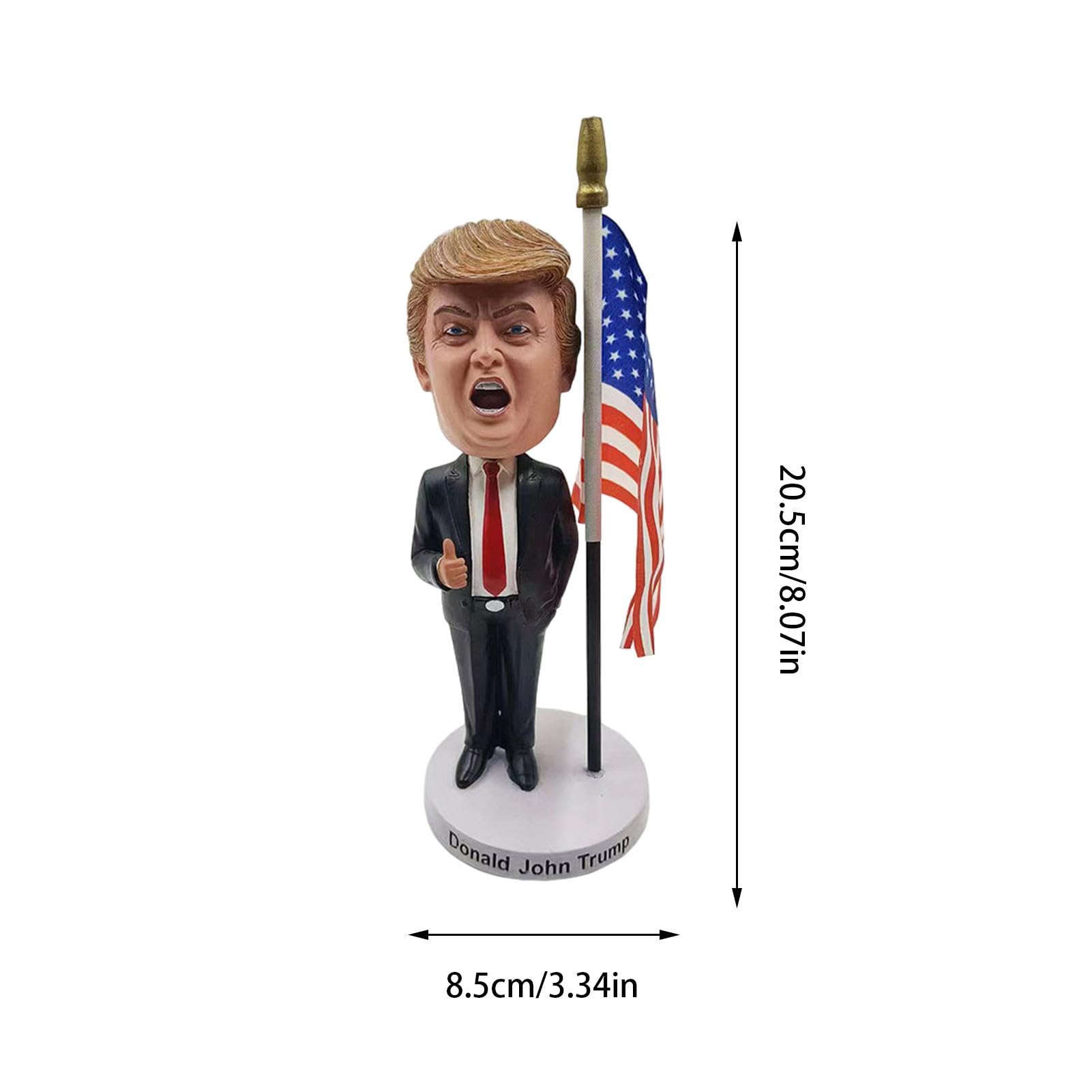 Amazon.co.jp: トランプボブルヘッド2024、アメリカ国旗付きトランプ