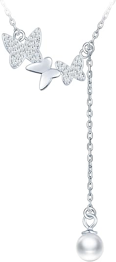 Ledune – Collana con farfalla e zirconi in argento 925 PHC28568