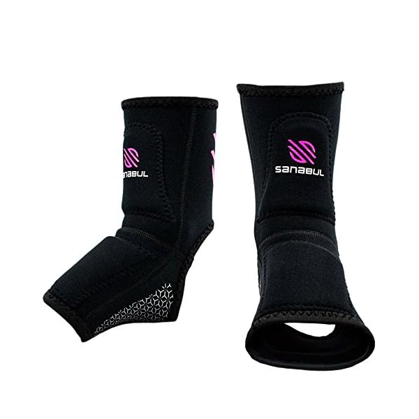 Sanabul-Essential-Striking-Gel-Ankle-Guard-for-MMA-Muay-Thai-Kick-Boxing-Pair Sanabul Essential Striking Gel Ankle Guard for MMA Kickboxing | Ankle Sleeves for Men & Women | MMA Kickboxing Muay Thai Ankle Support and Protection (Pair) (Pink, S/M)