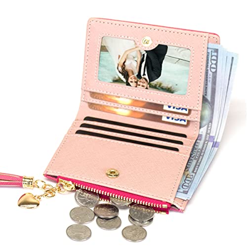 Image of Valentoria Womens Wallet Cute Elegant Long Slim Card Holder Case Minimalist Coin Purse Thin Tassels Zip Clutch Wallets for Girls Ladies | Cute
