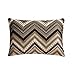 The HomeCentric Dekoracyjny brązowy Poszewka, 30 x 55 cm Jedwab Poszewka na poduszkę, Poszewka na poduszkę zChevron, haft i koraliki, Geometryczny Poszewka na poduszkę, Nowoczesny - Chevron Peak