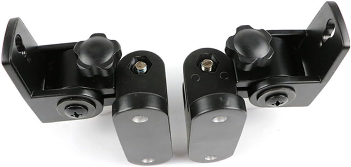 DOITOOL Speaker Brackets for Wall Mount 2pcs Aluminum Alloy Speaker Mounts Easy to Assemble 180° Left/Right Adjustment 120° Tilt for Surround Sound