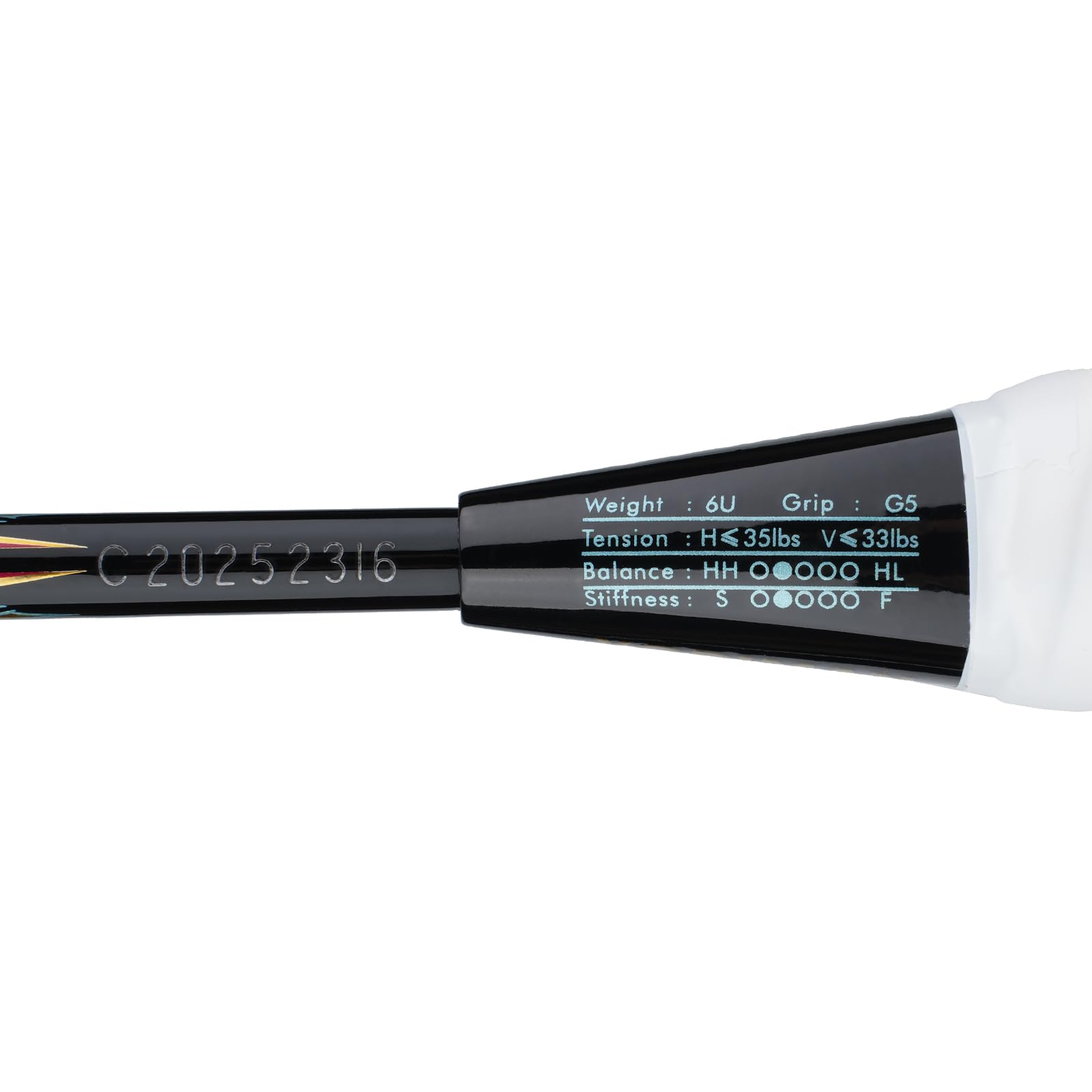 Raquette Simple Badminton Professionnelle YODIMAN - Cadre Double Carbone (Graphite 46T & Fibre de Carbone), Ultra-Légère pour Performance Exceptionnelle - Badminton Racket