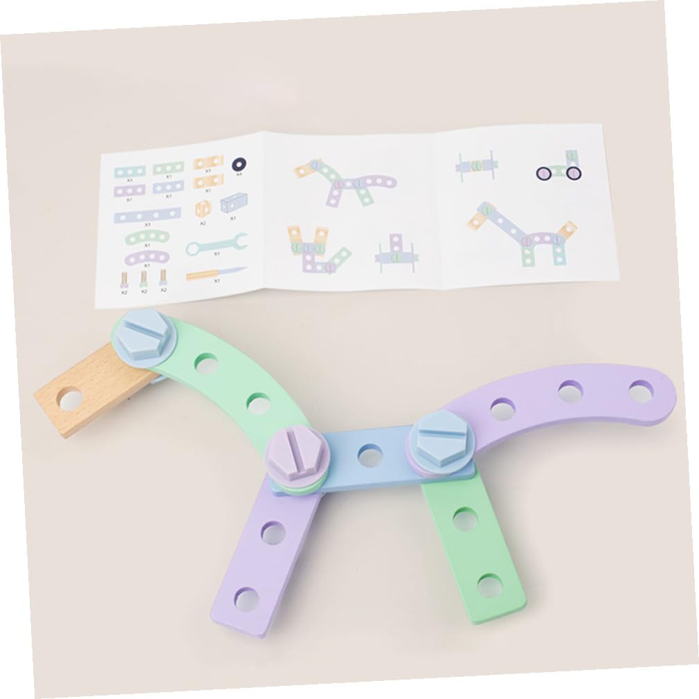 GALPADA Set di Strumenti in Legno per Giocattolo Educativo Fai da Te Kit di Costruzione Portatile per lo Sviluppo Creativo e Giochi Interattivi per la Prima Infanzia