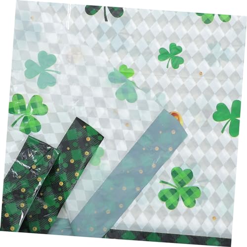 Nappe St. Patrick MAGICLULU lot de 5 en PE décor de table trèfle - 4